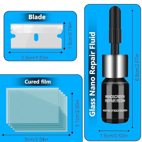 image for PEAKTOW Windshield Crack Repair Kit, 2 Bottles Cracked Windshield Repa