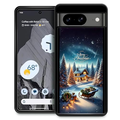TAMEFOX Compatible with Google Pixel 8 Case,Christmas Eve Google Pixel 8 Case Slim Soft Shockproof TPU Women Girls Boys Protective Cover Case for Google Pixel 8