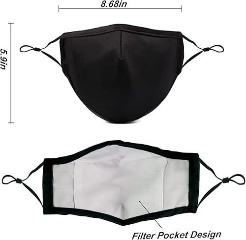 Miniatura 3 de Mascarillas de tela lavables y reutilizables para mujeres y hombres, máscara facial transpirable con alambre de nariz y bolsillo para filtro