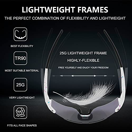 OULAIQI Cycling Sunglasses for Cycling Men Women Baseball Glasses 1 Lens - Image 3