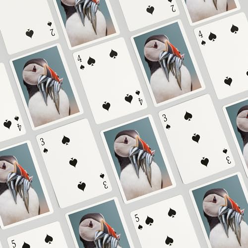 Lantern Press Puffin's Catch, naipes póker 52 cartas miniatura 4