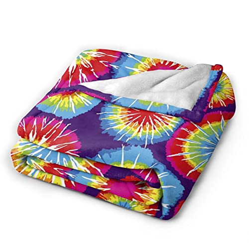 Gbuzozie Fleece Blanket Tie Dye Background Lightweight Ultra-Soft Micro Throw Blanket For Sofa Couch Bed Camping Travel - Super Soft Cozy Microfiber Blanket 50"X40" #TOP1