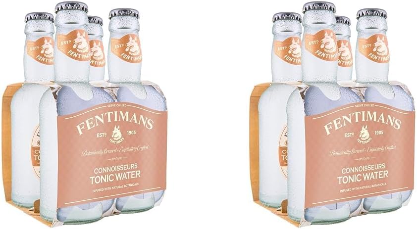 Fentimans Connoisseurs Tonic Water, 200ml x 4 Bottles (Pack of 2)