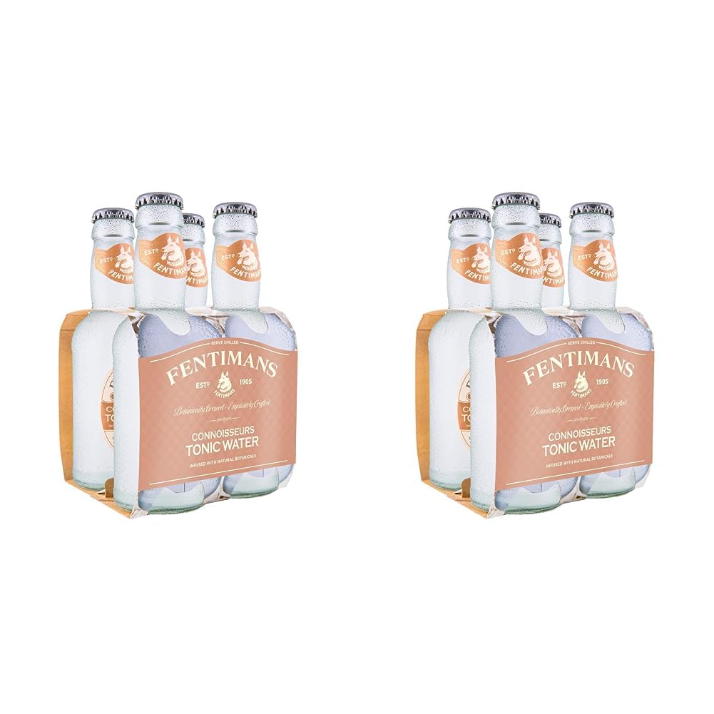 Fentimans Connoisseurs Tonic Water, 200ml x 4 Bottles (Pack of 2)