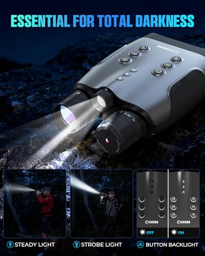 Image of CIGMAN True 4K Night Vision Binoculars,Infrared Goggles with Full-Color Low-Light Imaging, 7-Layer Coated Lens,18H Battery for Wildlife, Security, Outdoor Adventure