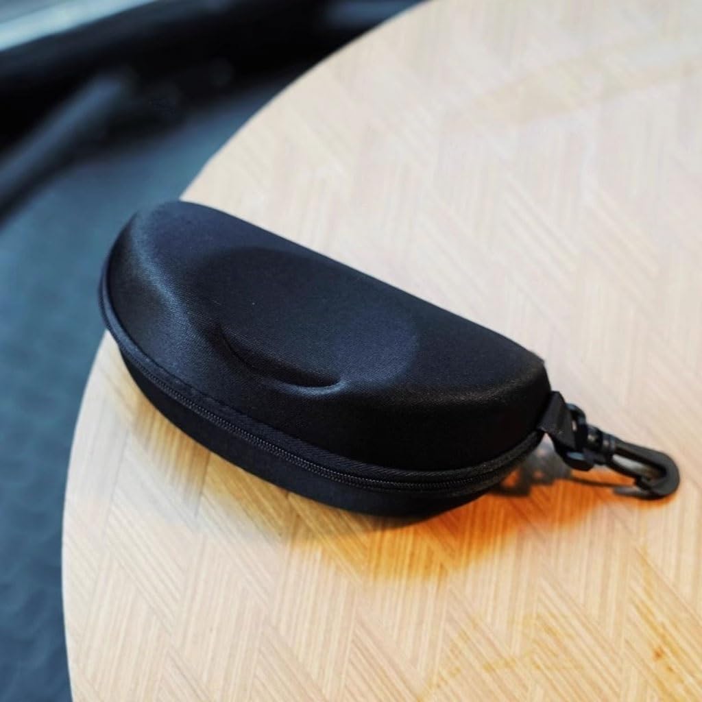Glasses Case Universal Sunglasses Portable Hook Black Zipper Bag Glasses Case For Men And Women Eye Glasses Cases
