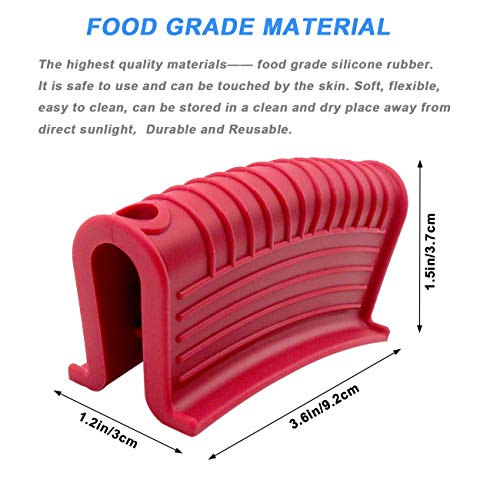 2 Pairs Silicone Assist Hot Pan Handle Holder, Hot Skillet Handle Covers Pot Holder Sleeve Cast Iron Non-Slip Heat Resistant Insulated Grip For Griddles Casserole Metal Frying Pans Aluminum Cookware #TOP1