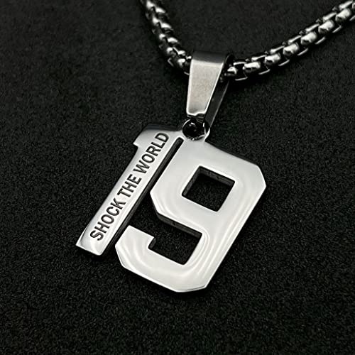 Flowx Jewelry Custom Engraved Number Necklace - Personalized Stainless Steel Sports Chains (99) #TOP5