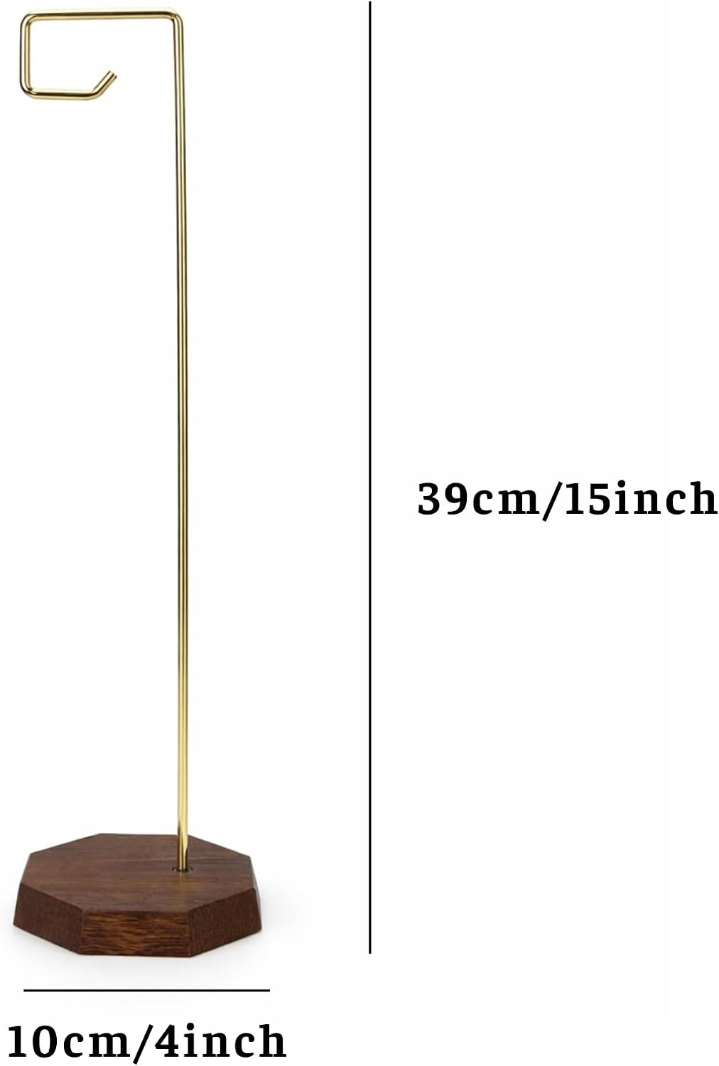 Wind Chime Holder Stand 15in with Base No Drill Windchime Hanger Ornament Hanging for Outside Indoor Plant Display Support Flat Decorative Flower Pot Jewelry Rack Home Countertop Tabletop Office Decor