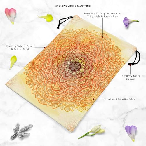 Image of ArtzFolio Ethnic Ornament D2 | Reusable Sack Bag | Bag for Gym, Storage, Vegetable & Travel