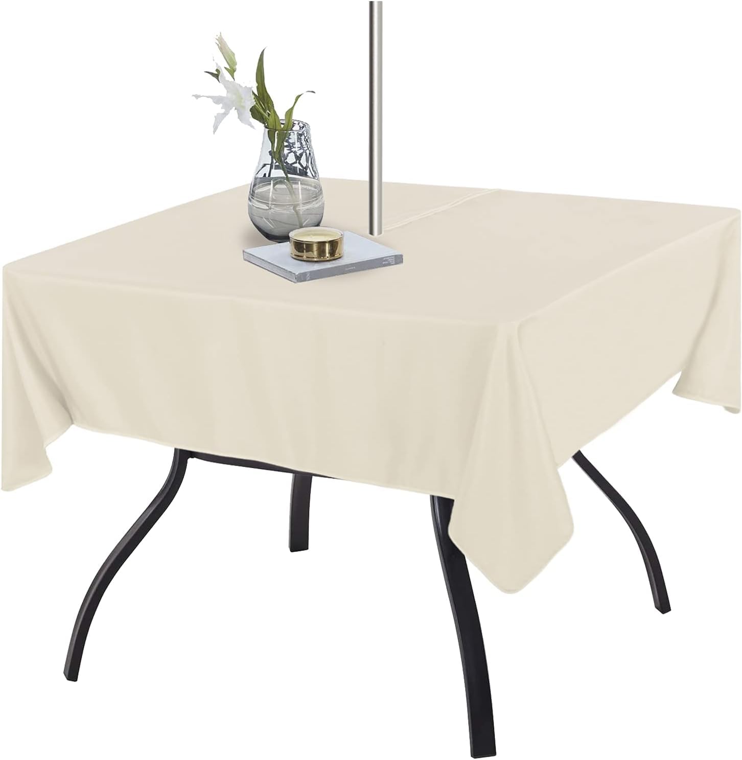 Photo 1 of Fitable Square Tablecloth, Beige, 54" x 54"