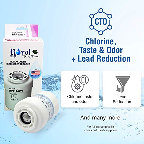 Royal Pure Rpf-Mwf Replacement Water Filter For Ge Mwf, Wf287, 46-9991,Eff-6013A,46-9905 (1Pack) Made In Usa #TOP3