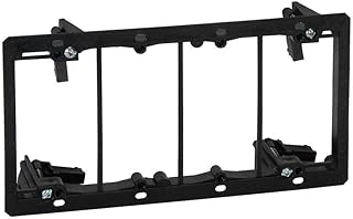 ARLINGTON INDUSTRIES LV4 2477657 Low Voltage Mounting Bracket for Existing Construction, 4 Gang, Black