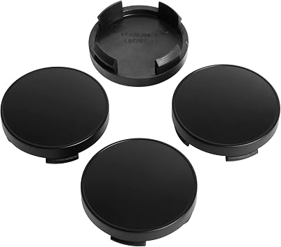 KitsPro 2.15Inch 55MM Wheel Center Caps for Ford 6M211003AA Rim Hub Caps, Pack of 4 Matte Black, Outer 55MM, Inner 51MM