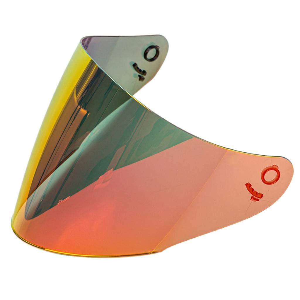 Visera para Casco de Motocicleta Pantalla Sustituta Protector Rostro Lente Anti Vaho Pc Duradera Compatible con Casco KYT GP Adecuada para Viajes, rojo