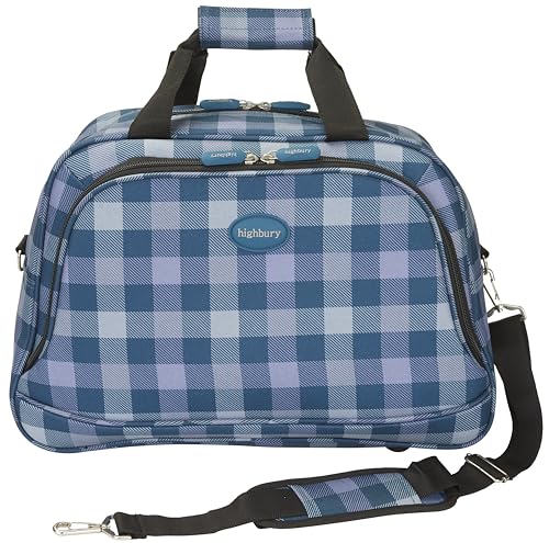 David Viggers - Highbury Lightweight Holdall Bag - Cabin Bag with Detachable Strap - Comes with 5 Year Warranty - Travel Essentials - Zipped Compartments - 45cm W X 30cm H X 20cm D