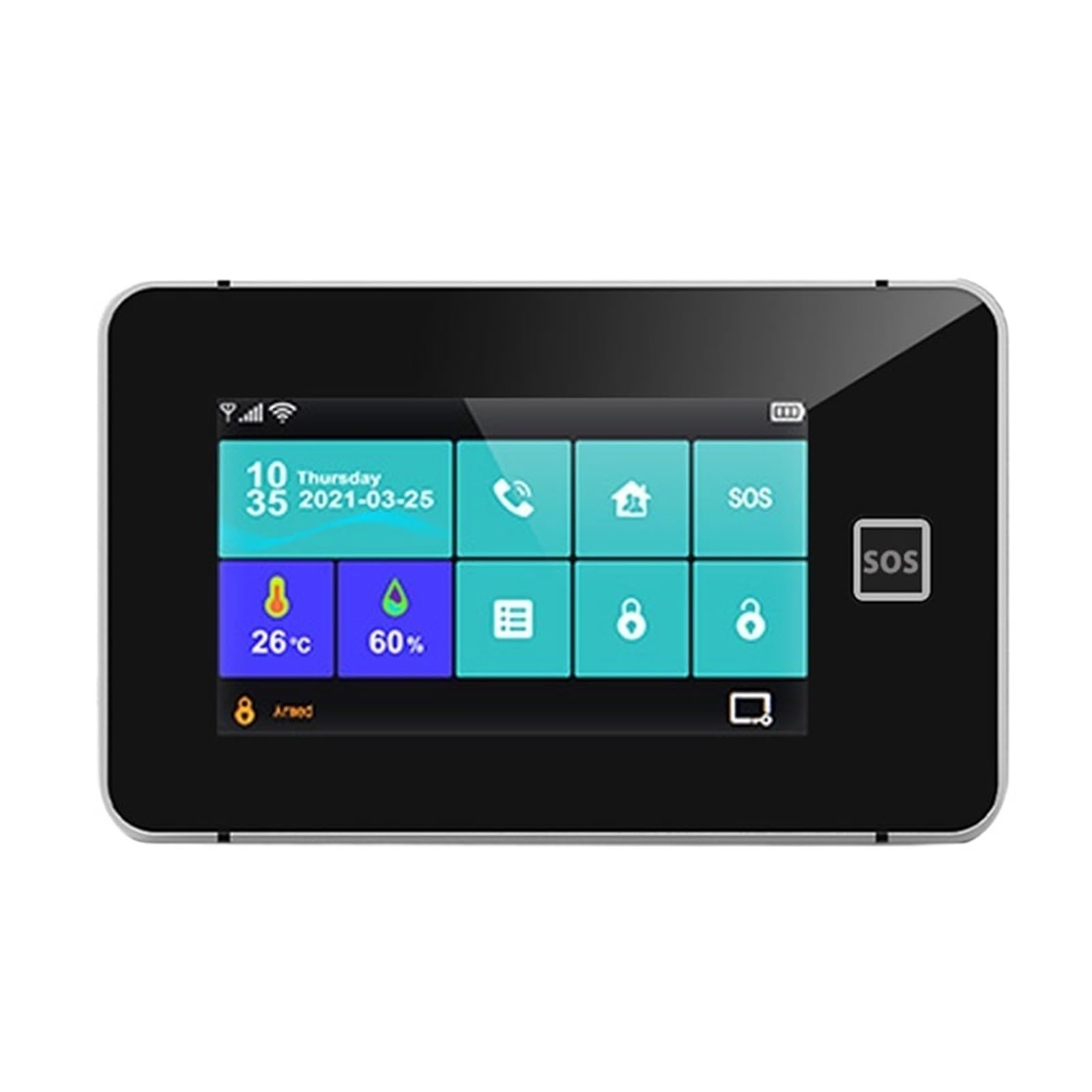 Di allarme di sicurezza GSM SOS 433 MHz Antifurto domestico wireless con sirena rilevatore sensore movimento Per casa e garage(Alarm host)