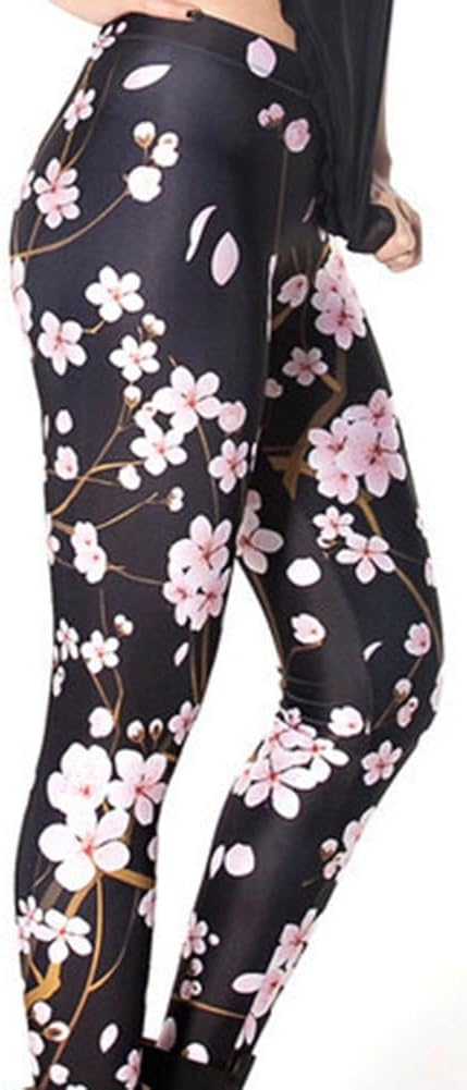 Sister Amy® Women's Printed Leggings - Buttery Soft Yoga Pants, High Waist Stretchy Tights for Workout, Plus Size Plum Blossom One Size - Image 6