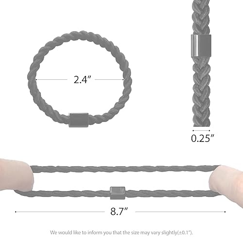 Miniatura 10 de Lazos trenzados para el cabello para hombres, para moños, rizados, gruesos, densos, elásticos para el cabello para chicos, sin daños y arrugas,