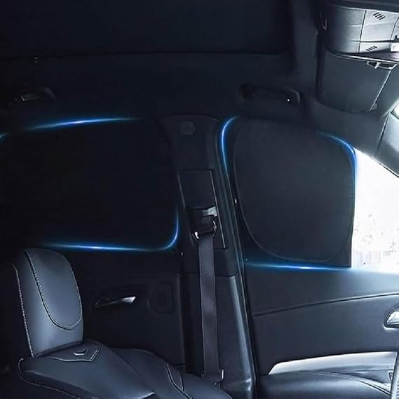 Car Side Window Sunshade for Kia Seltos 2020 2021, Front Rear Full Window UV Protection Sunshield, Breathable Stretchable Privacy Curtains, C/4 Side Windows