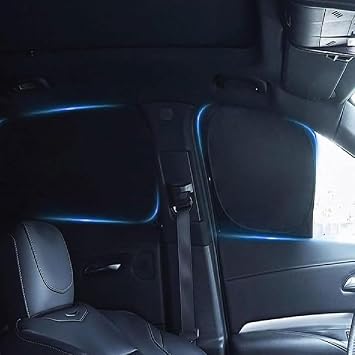 Car Side Window Sunshade for Kia Seltos 2020 2021, Front Rear Full Window UV Protection Sunshield, Breathable Stretchable Privacy Curtains, C/4 Side Windows