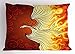 Produktbild Orange Decor Pillow Sham by Ambesonne, Decorative Illustration of Flying Phoenix Bird in Burning Flame Print, Decorative Standard Queen Size Printed Pillowcase, 30 X 20 Inches, Orange Dark Orange