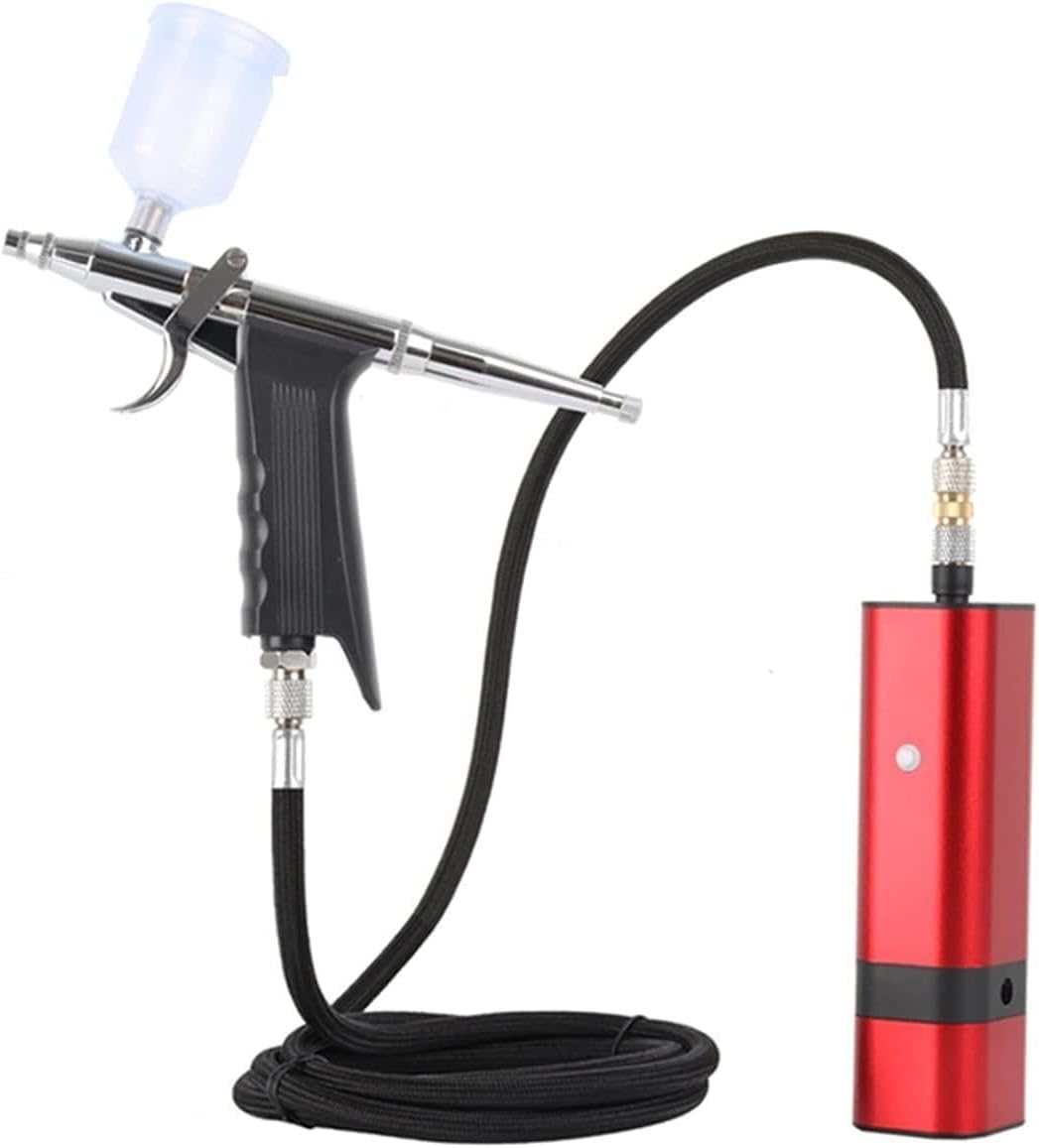 Sand Blaster Original Manufacture Portable Air Brush Mini Airbrush Compressor for Multi Purpose Tan Master Food Coloring Cookies Cake (Color : Gold)