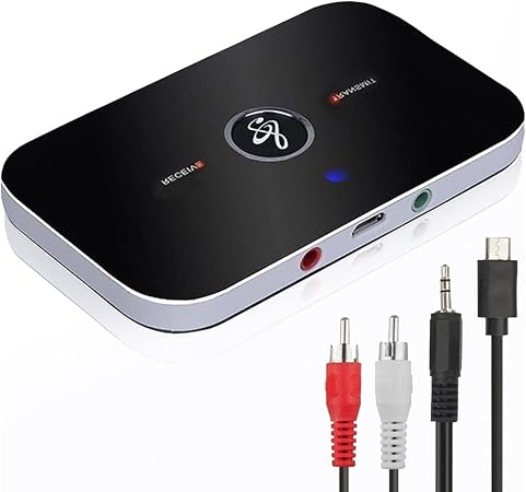 Anmete Ricevitore Trasmettitore Bluetooth 2 in 1 Adattatore Bluetooth  Wireless con Uscita 3,5mm Adattatore Audio Bluetooth TV PC Cuffie  Trasmettitore Ricevitore Bluetooth per MP4 Laptop Altoparlanti : Amazon.it:  Elettronica