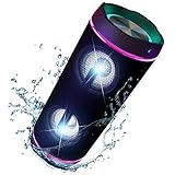 【40W Raumklang & TWS Doppelte Paarung】Lautsprecher boxen bluetooth produzieren Sie 40W Surround-Sound und integrieren Sie Max Bass Advanced Digital, um ihn auf 1,5 Oktaven unter dem Originalbass zu erweitern Mit verbessertem Bass, kompaktem Mitteltonbereich und klaren Höhen treten bei keiner Lautstärke Verzerrungen auf. Wenn dies nicht ausreicht, können Sie zwei drahtlose Bluetooth-Lautsprecher für ein leistungsstarkes audiovisuelles Erlebnis koppeln.