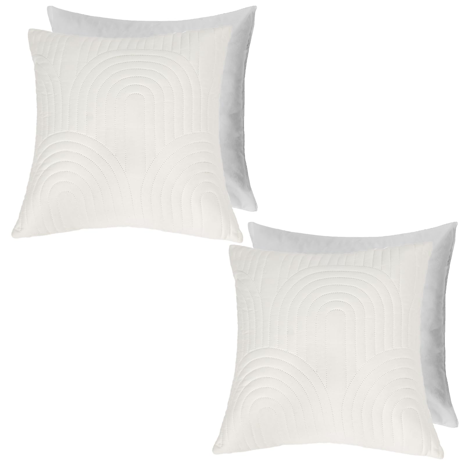 Ohs 2 Pack Arches Pinsonic Filled Cushion CoversCream45 X 45Cm from B&Q