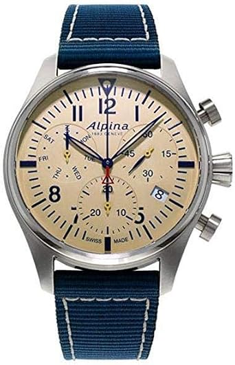 Alpina Geneve Startimer Pilot Quartz Chronograph AL-371BG4S6 Cronografo  uomo : Amazon.it: Orologi