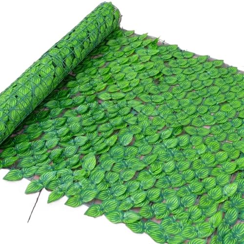 Rollo de seto de hojas falsas resistente a los rayos UV para decoración de balcón y jardín, fácil de instalar, valla de pared verde para privacidad al aire libre (PE A)