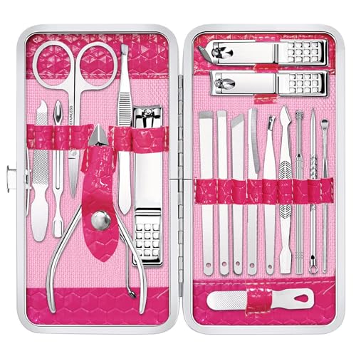 Nail Clippers Set Fingernail and Toenail Clipper Cutters, 18Pcs Manicure Pedicure Kit Professional...