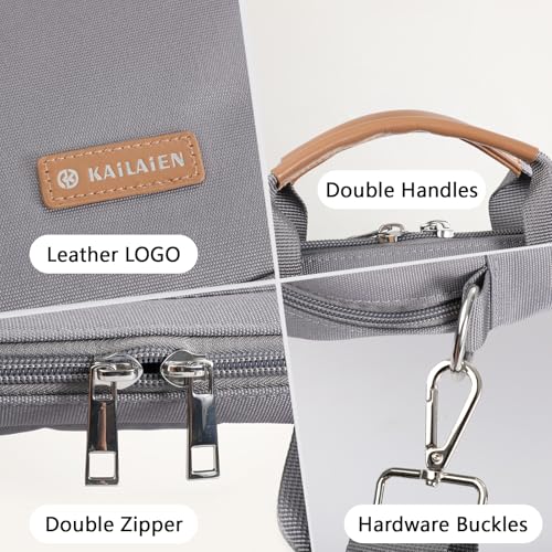Image of 13.3-14 Inch Laptop Sleeve Bag, Laptop Bag for 14'' MacBook Pro M4 2024,14'' MacBook Pro M3&M2&M1 2023 /2021, 13.6 /13'' New MacBook Air M3 /M2 2024 /2022,Tab S8 Ultra 14.6 inch,with Shoulder Strap(Gray)