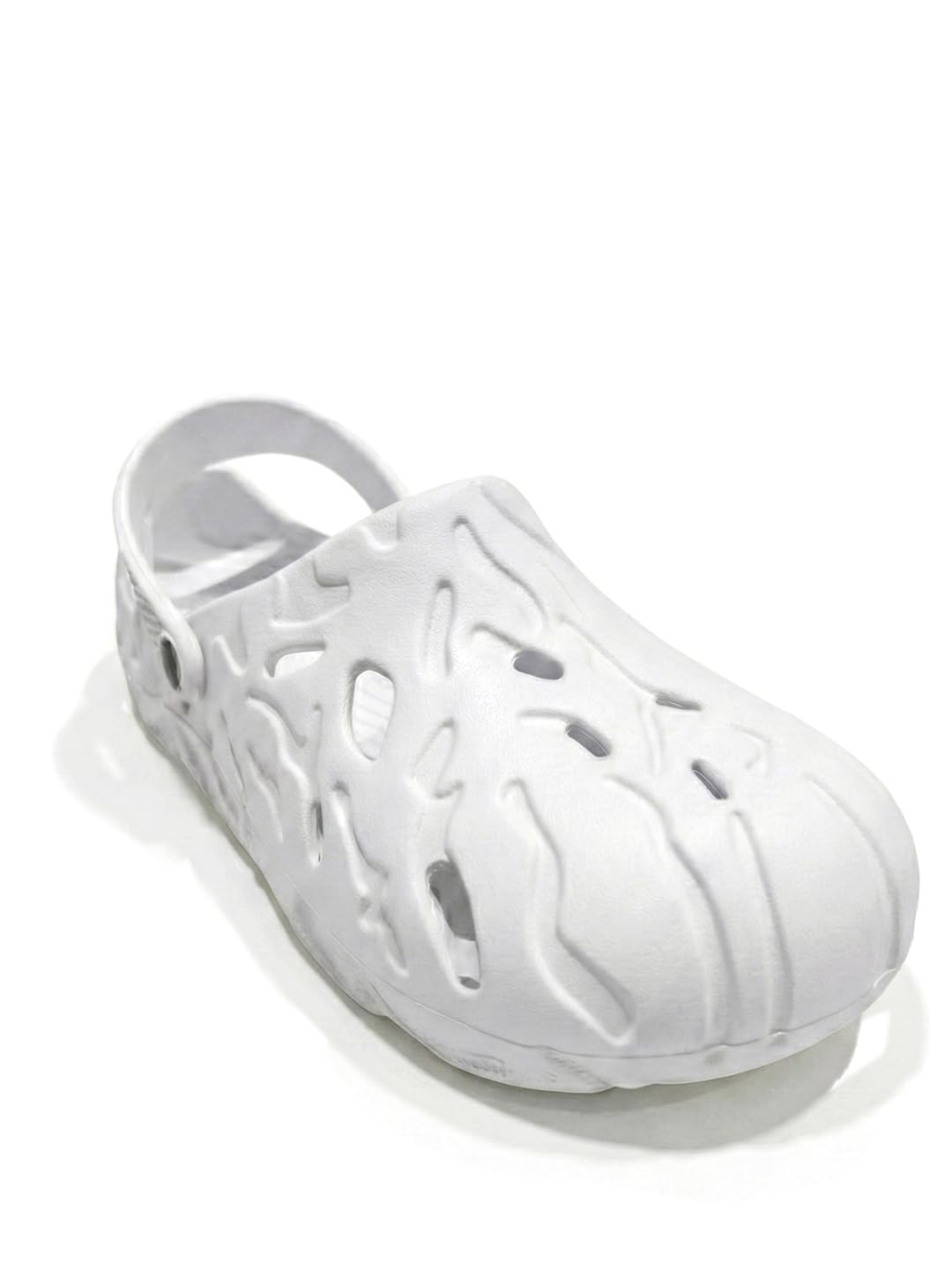 bigbanana Men Lightweight Off White Solid Crocs with Adjustble Back Strap-picture-26