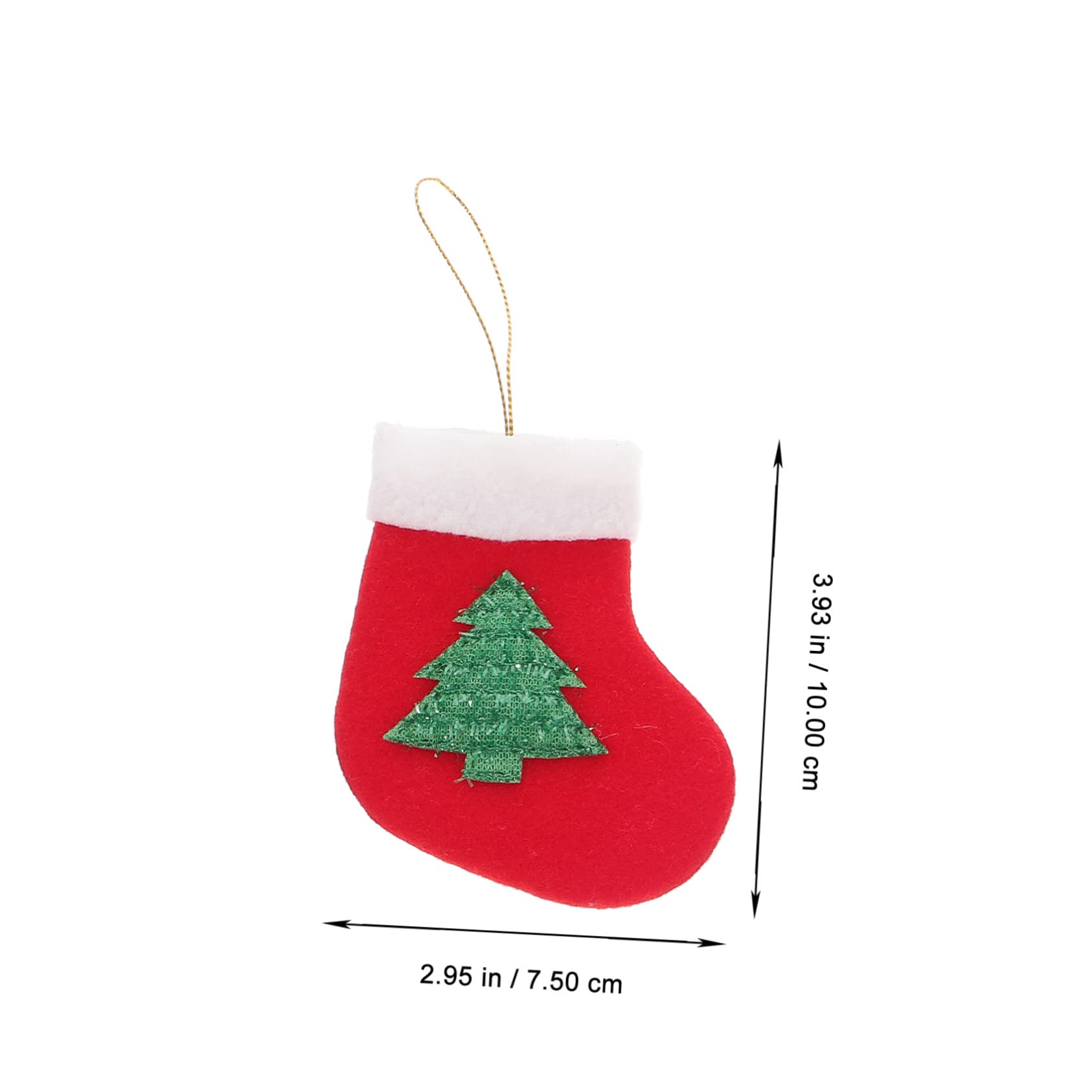 Amosfun 4 Sätze Weihnachtsstrumpfverzierungen Weihnachtsüberraschung Weihnachts Party Weihnachtsspielzeug Weihnachten Baum Weihnachtsdekore Kleine Weihnachtsstrümpfe Vlies Rot 16 Stück * 4