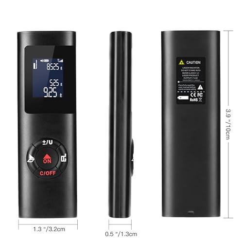 Trena Digital Laser Profissional Distancia 40 Metros Medidor de Distancia Recarregável USB-C