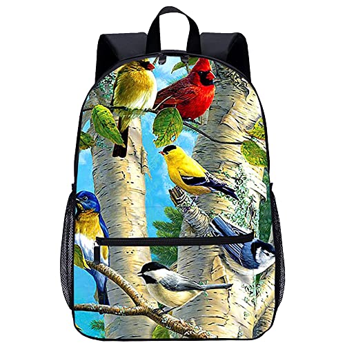 Sac d'école pour les enfants oiseau personnalisé sac à dos mode 45x30x15cm