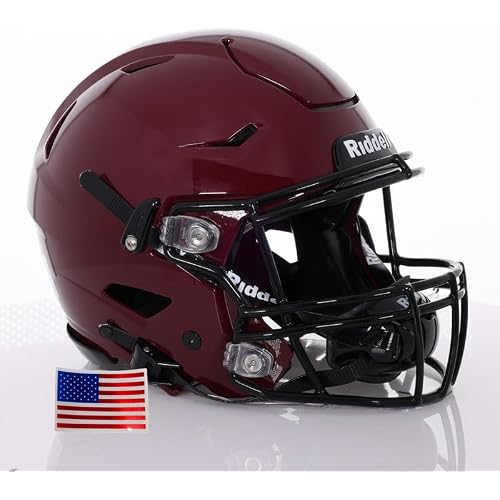 Riddell SpeedFlex Adult 2025 w/Black SF-2BD Facemask + US Helmet Flag Decal - Green Gridiron