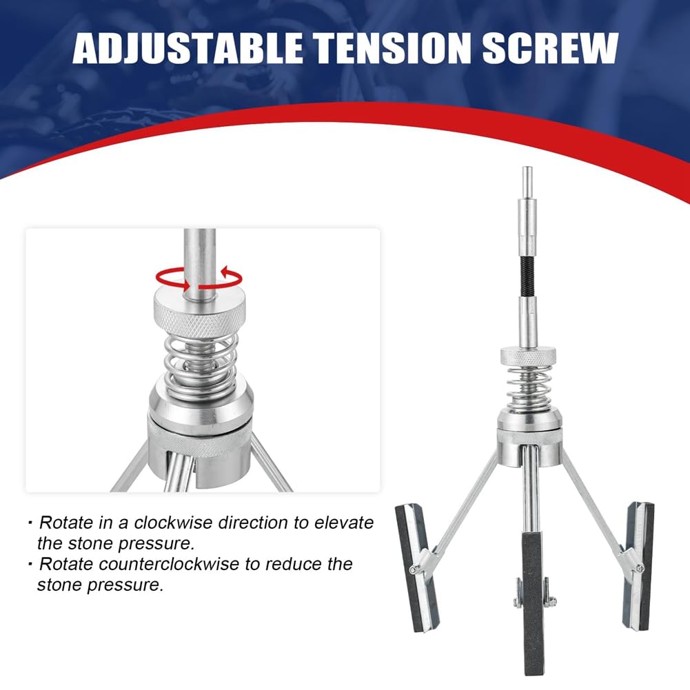 Desglasador Ajustable para Rectificar Cilindros de Motor 2-7 Pulgadas con 3 Piedras Reemplazables