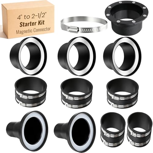 Magnetic Dust Collection Fittings 8 high-strength magnets One-to-Many Magnetic Starter Kit 1s connect and disconnectenabling efficient hose transfer between different machines