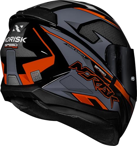 Capacete Masculino Norisk Razor Speedmax Preto Cinza Moto (58)