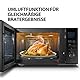 Toshiba Freistehend MW2-AC25TF(BK) 4-in-1 Mikrowelle mit Heißluft & Grill & Kombi Funktion / 25L / 900W / 1100W Grill / 2100W Heißluft/Emaille Innenraum/Drehteller mit Positionsspeicher/Schwarz