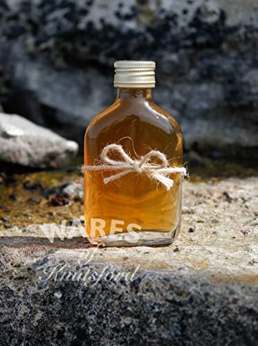 100 x 50ml Small Glass Bottles with Silver Twist Off Lids - Mini Glass Flask Bottles