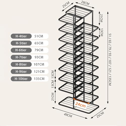 Range-chaussures grande capacité multi-niveaux à étagères grillagées
