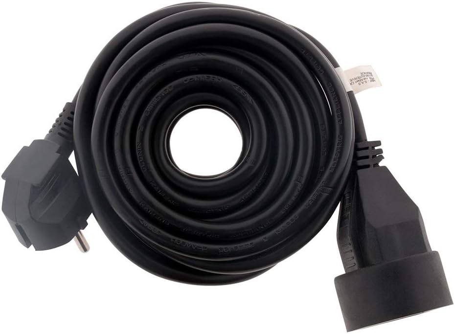 Zenitech Przedłużacz 16A HO5VV F 3G1,5mm² czarny 5 m