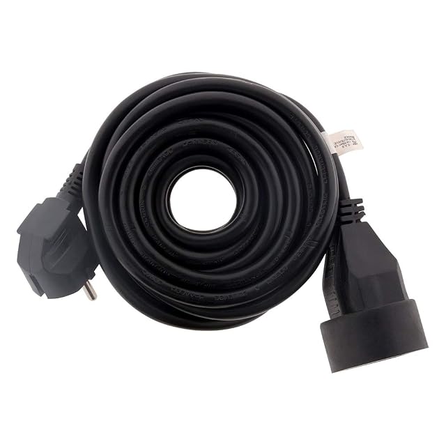 Zenitech Przedłużacz 16A HO5VV F 3G1,5mm² czarny 5 m