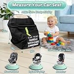 Sac de voyage pour sièges auto: Sac de transport pour avions Universal Fit Portes pour bébés Booster Convertible Sièges de voiture comme Graco, Nuna, Doona, Cosco, Baby Travel Essentials for Flying, Gate & Vérification des bagages
