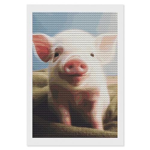 Kit peinture diamant 5D cochon pour adulte débutant