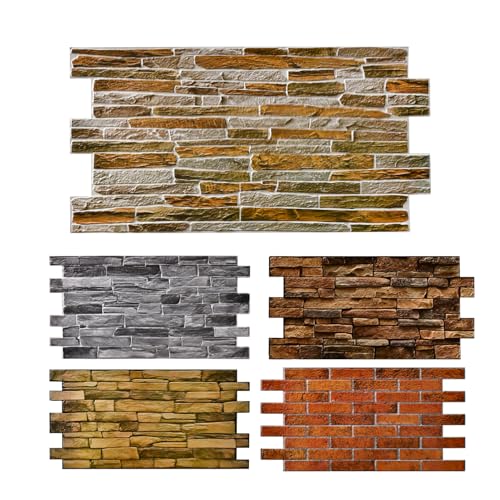 Finecraft Decor 10pcs (53sqft) 3D PVC Wall Panels for Interior Decor: Perfect for Kitchen Backsplash...